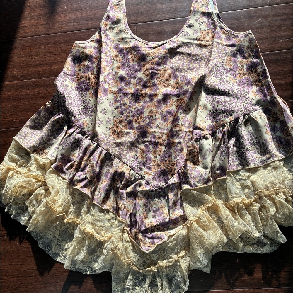 FP Movement by Free People Purple Floral Mini Dress